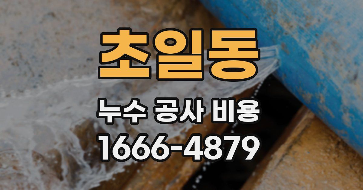 초일동 누수 공사 비용