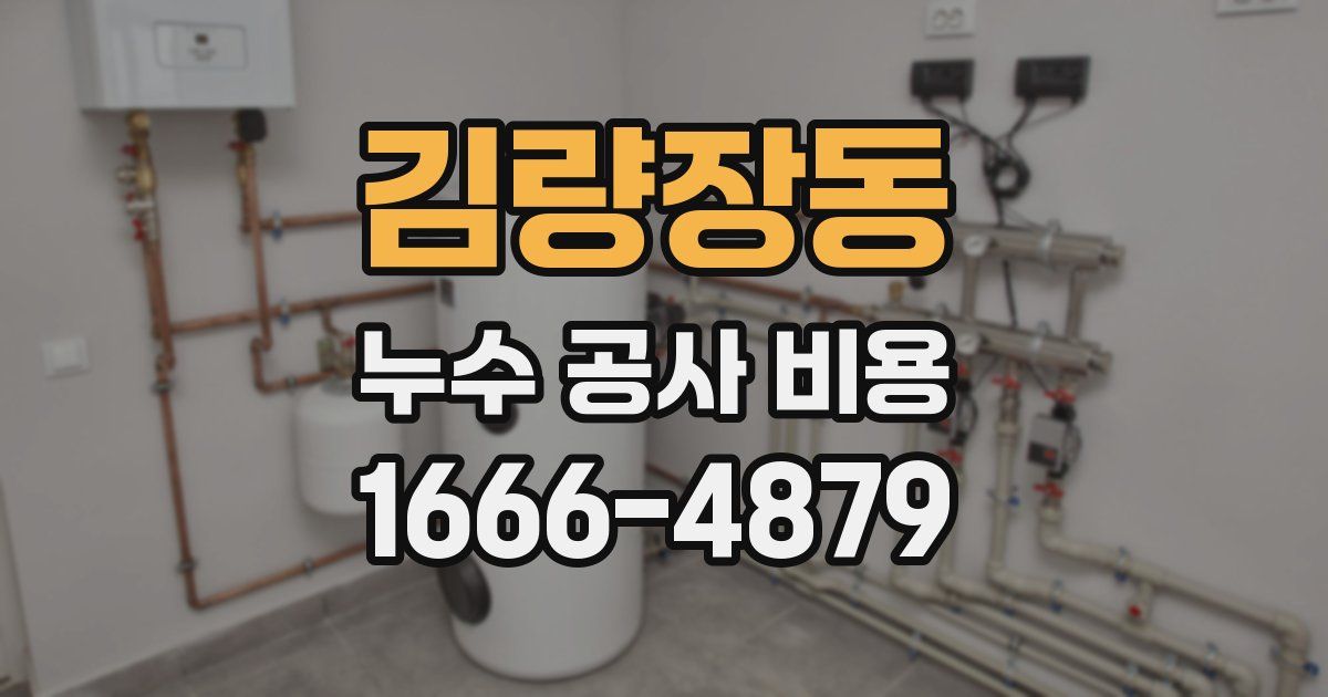 김량장동 누수 공사 비용