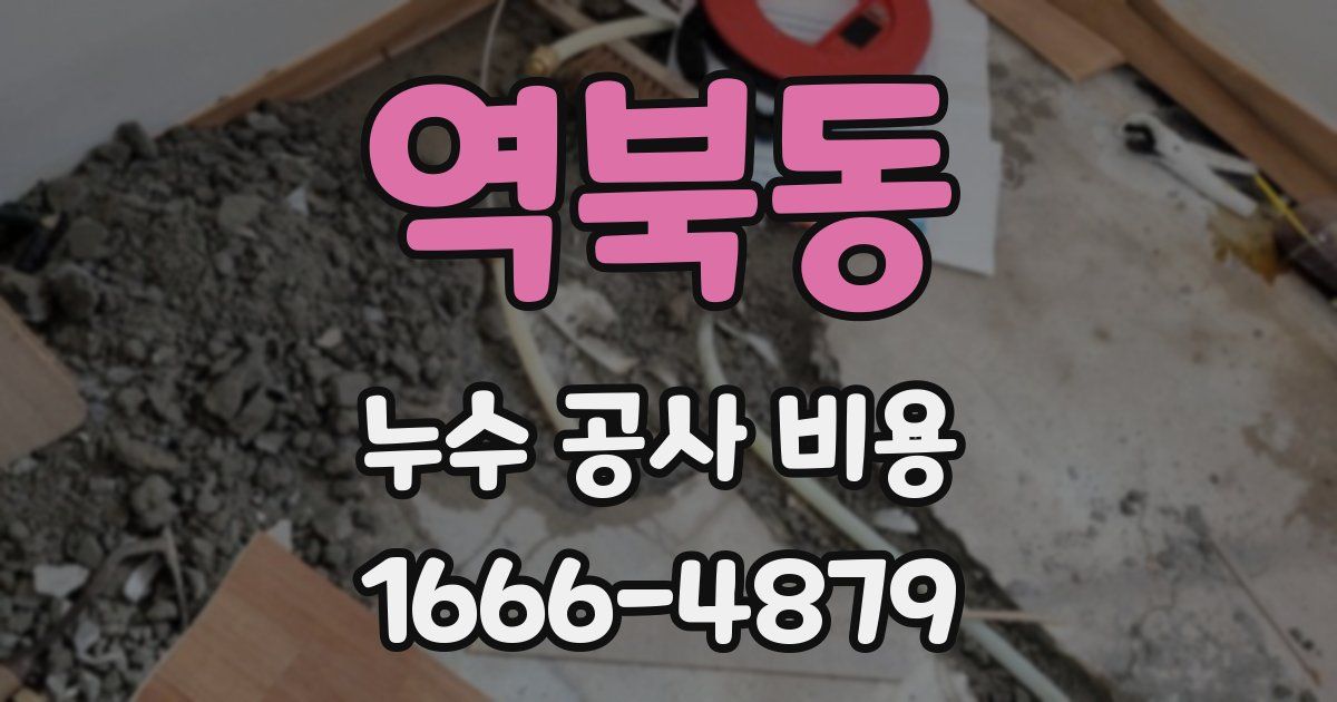 역북동 누수 공사 비용