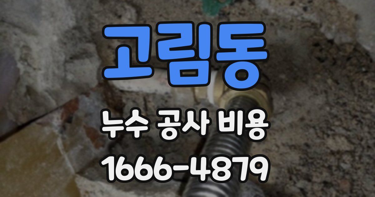 고림동 누수 공사 비용