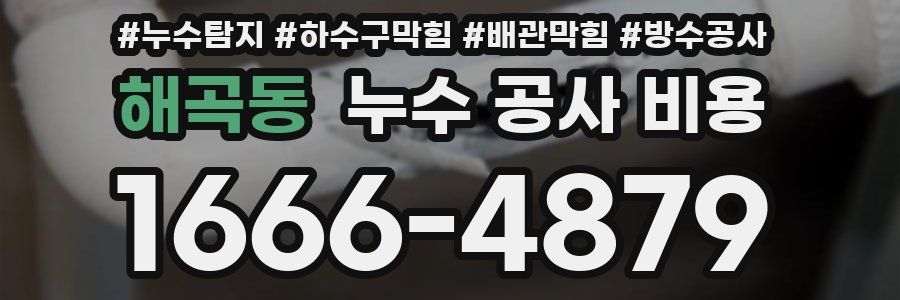 해곡동 누수 공사 비용
