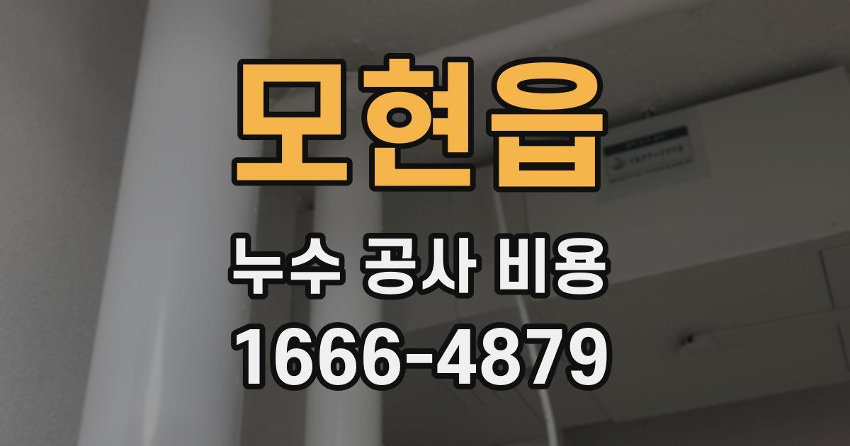 모현읍 누수 공사 비용