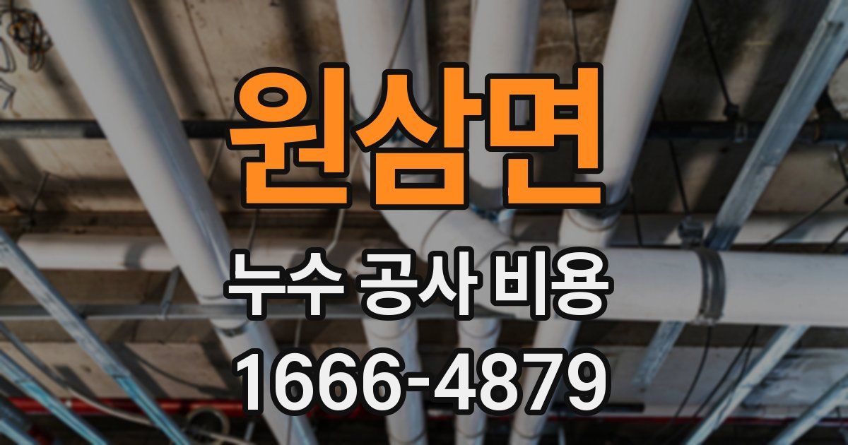 원삼면 누수 공사 비용