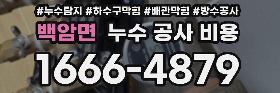 백암면 누수 공사 비용