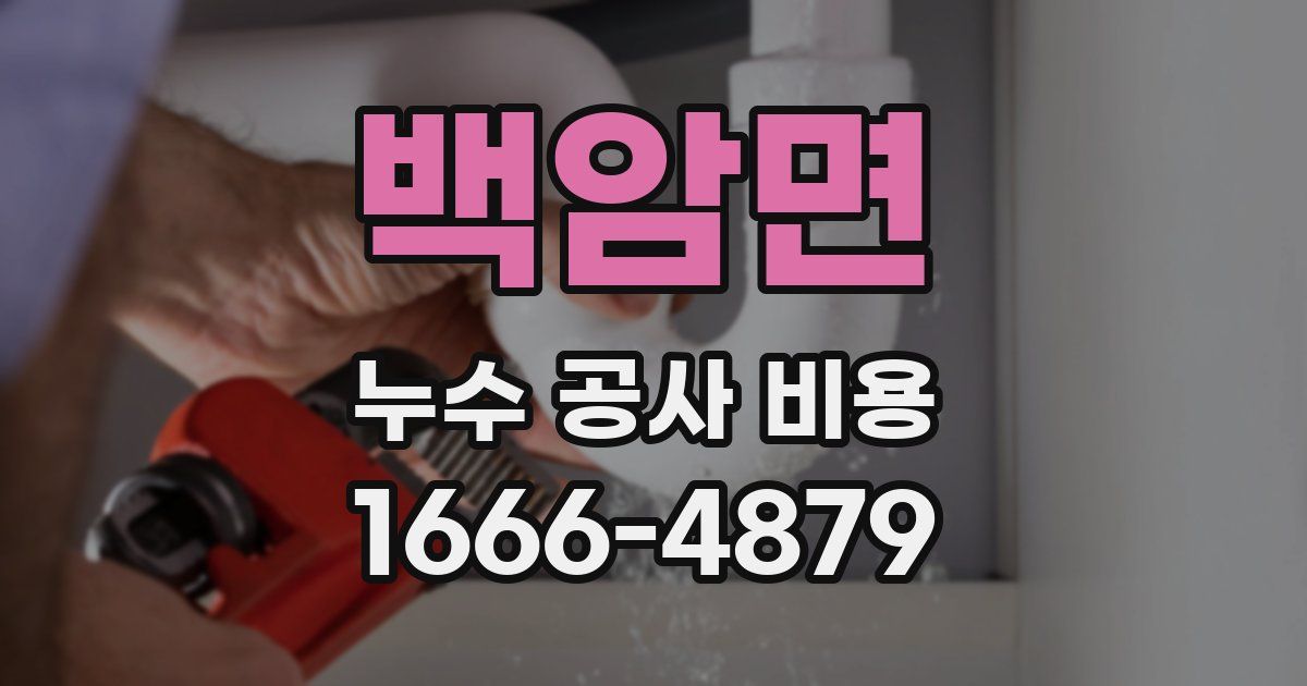 백암면 누수 공사 비용