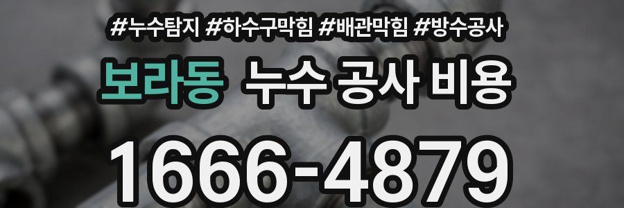 보라동 누수 공사 비용