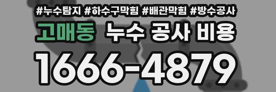 고매동 누수 공사 비용