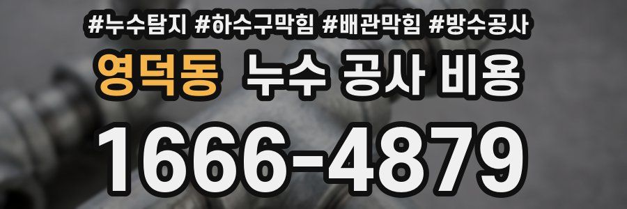 영덕동 누수 공사 비용