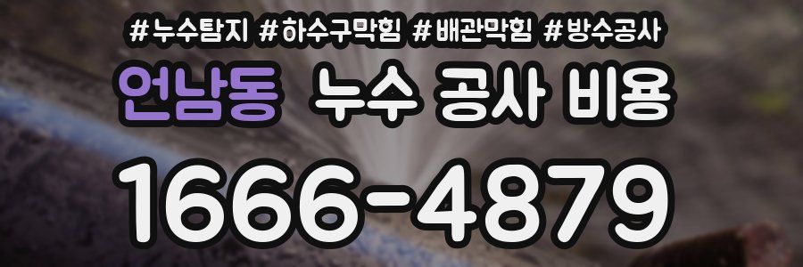 언남동 누수 공사 비용