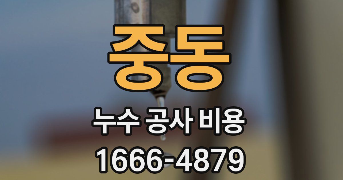 중동 누수 공사 비용