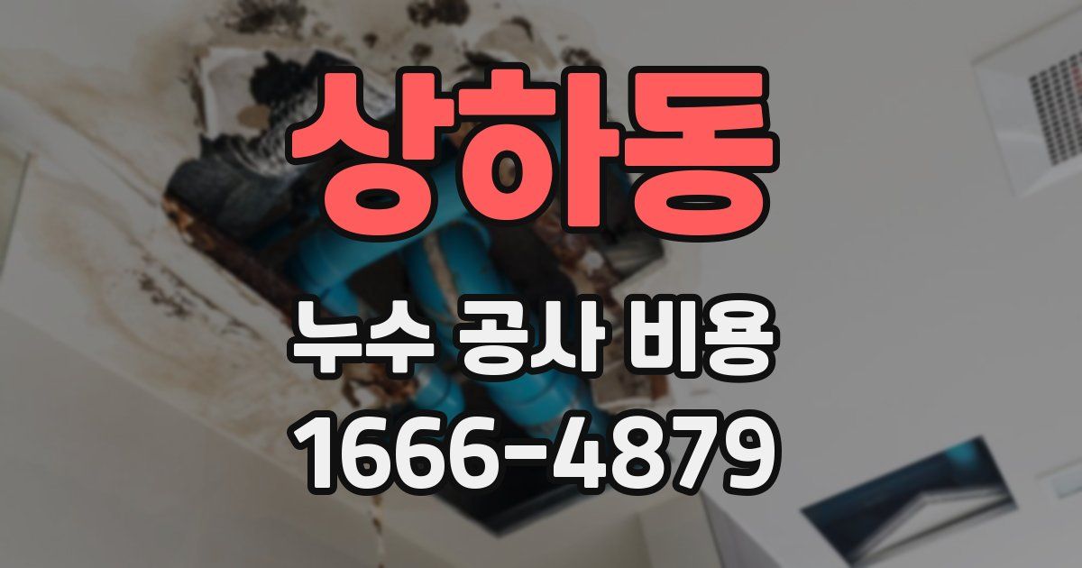 상하동 누수 공사 비용