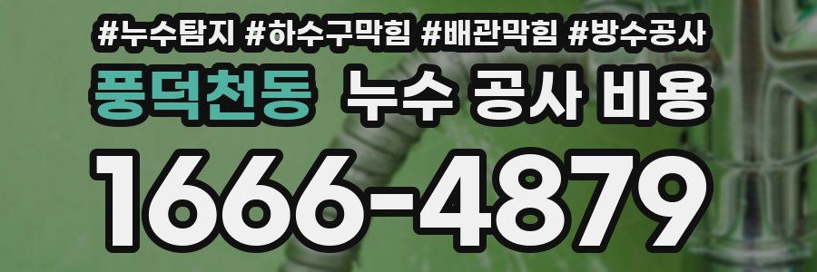 풍덕천동 누수 공사 비용
