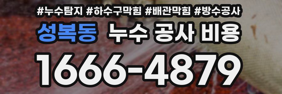 성복동 누수 공사 비용