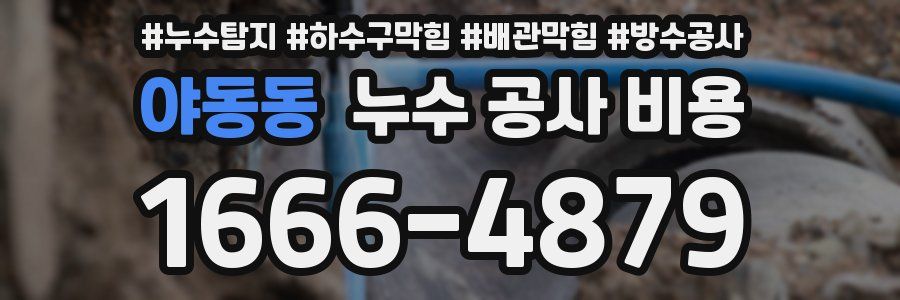 야동동 누수 공사 비용