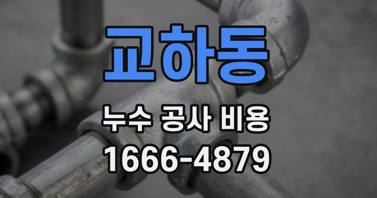 교하동 누수 공사 비용