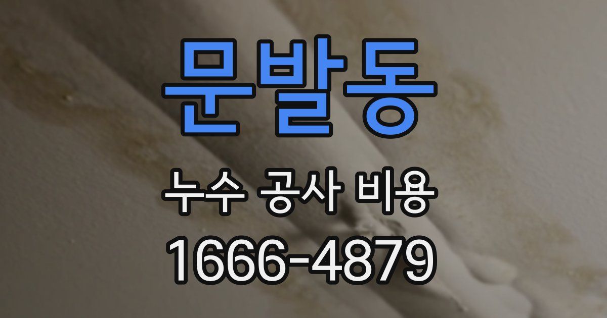 문발동 누수 공사 비용