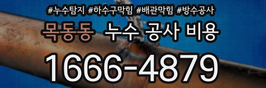 목동동 누수 공사 비용