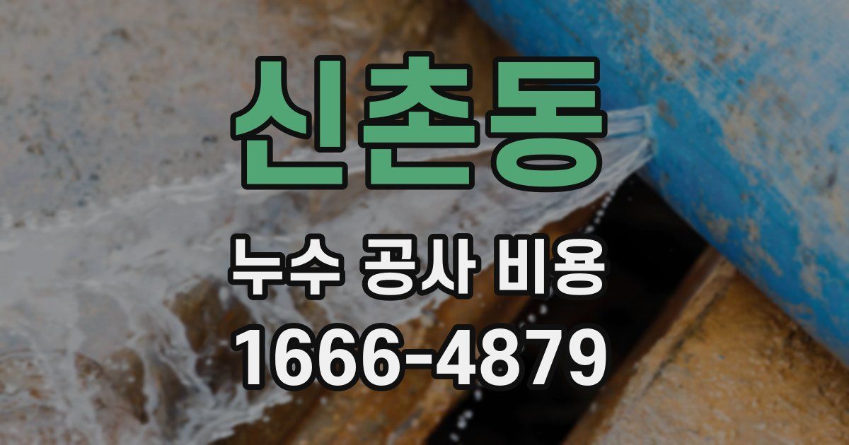 신촌동 누수 공사 비용