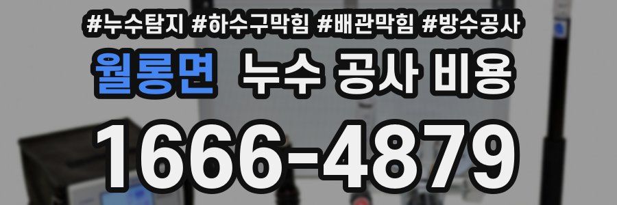월롱면 누수 공사 비용