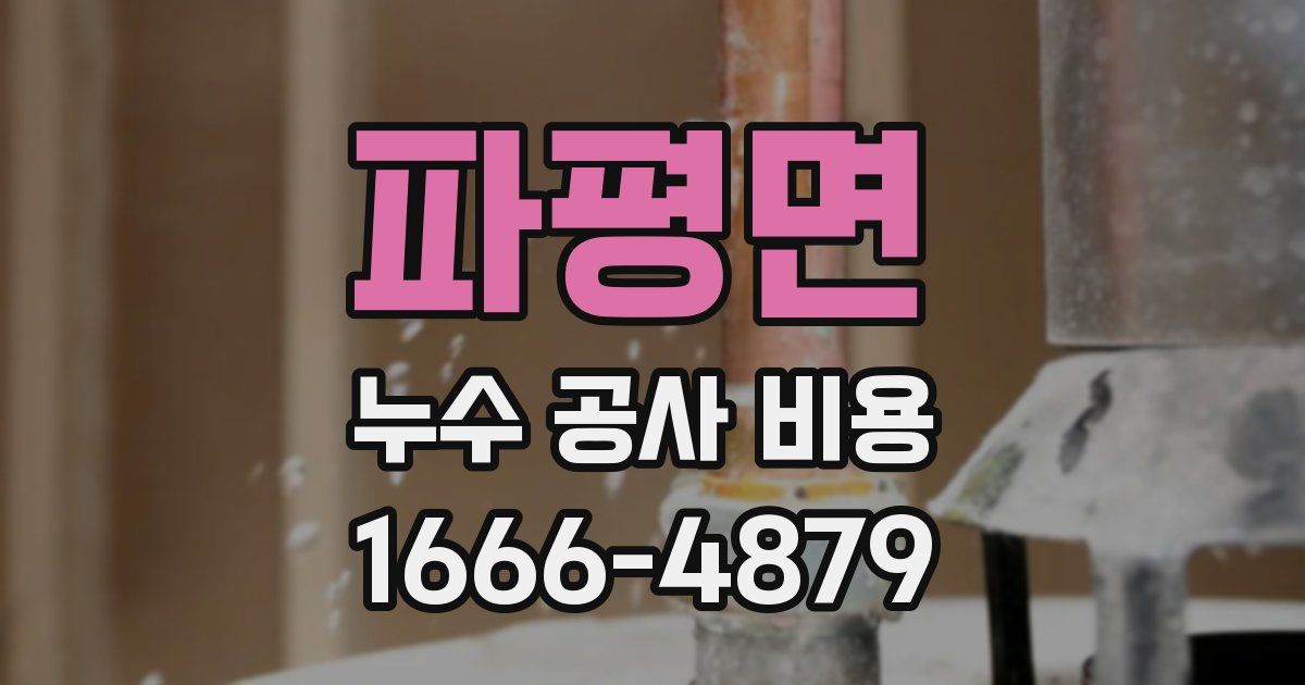파평면 누수 공사 비용