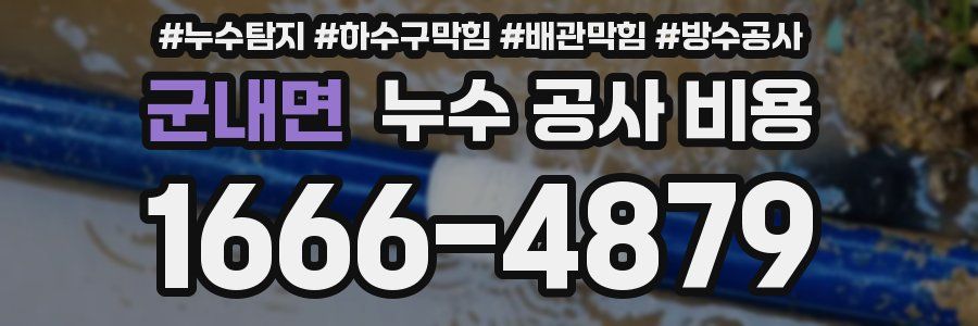 군내면 누수 공사 비용