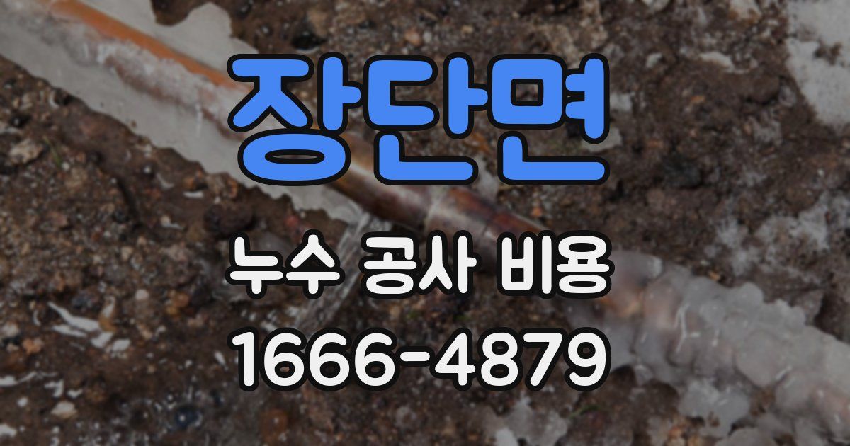 장단면 누수 공사 비용