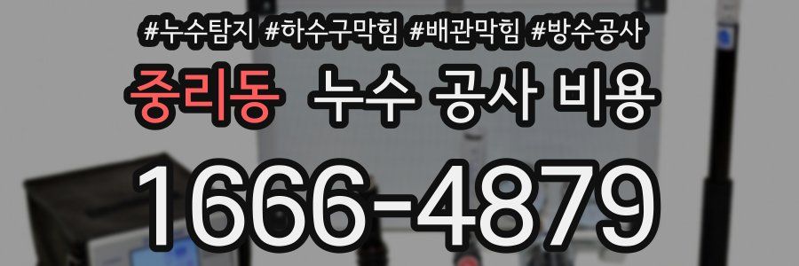 중리동 누수 공사 비용