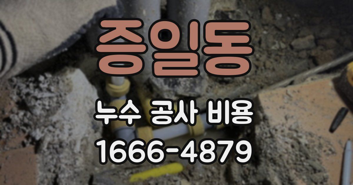 증일동 누수 공사 비용