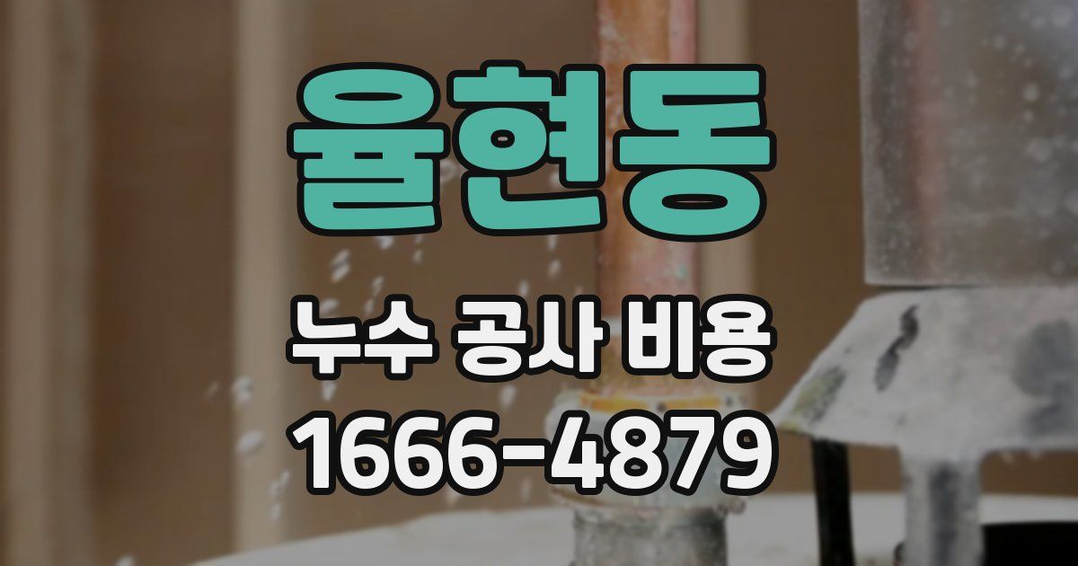 율현동 누수 공사 비용