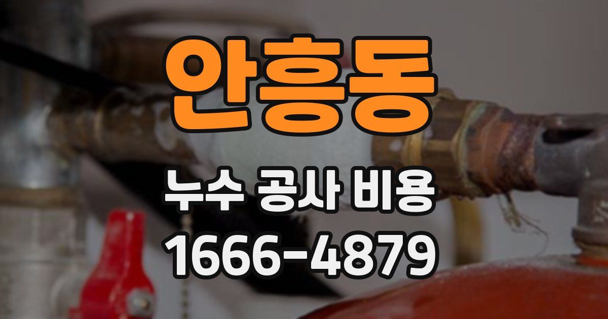안흥동 누수 공사 비용