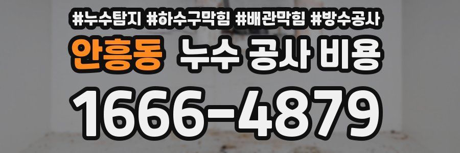안흥동 누수 공사 비용