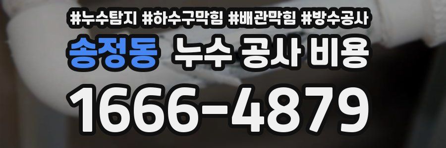 송정동 누수 공사 비용
