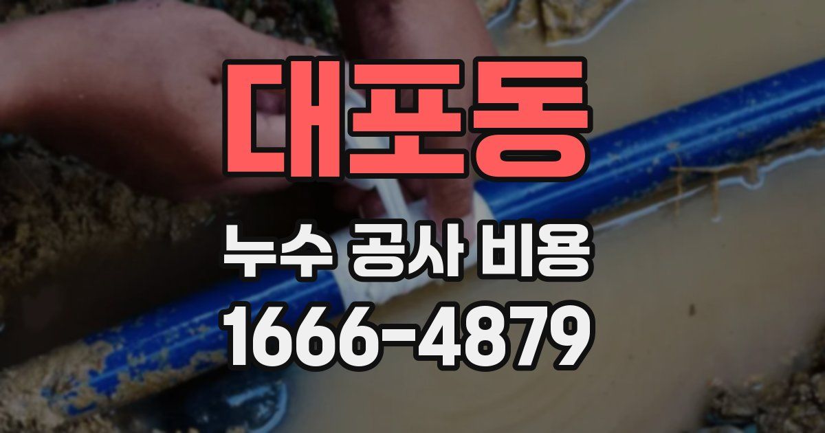 대포동 누수 공사 비용