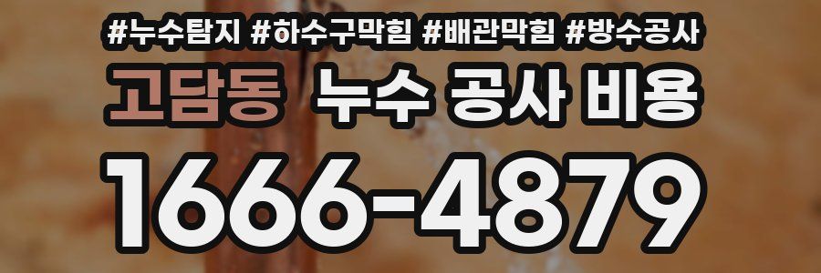 고담동 누수 공사 비용