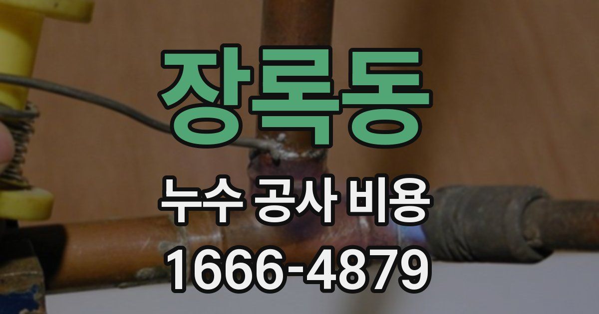 장록동 누수 공사 비용
