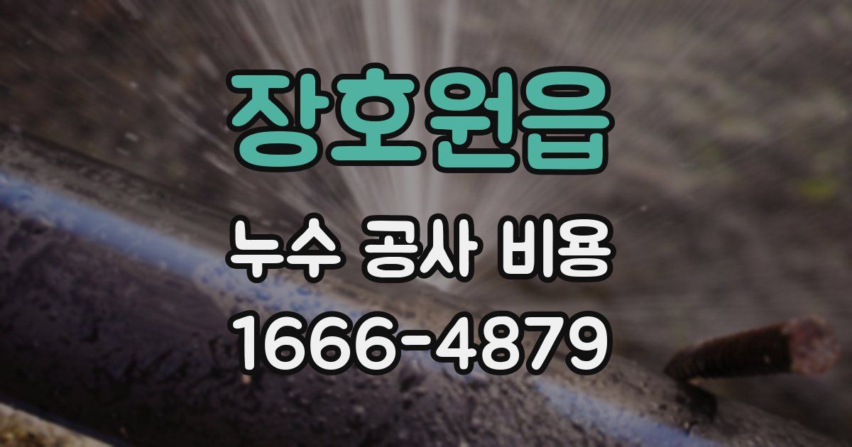 장호원읍 누수 공사 비용
