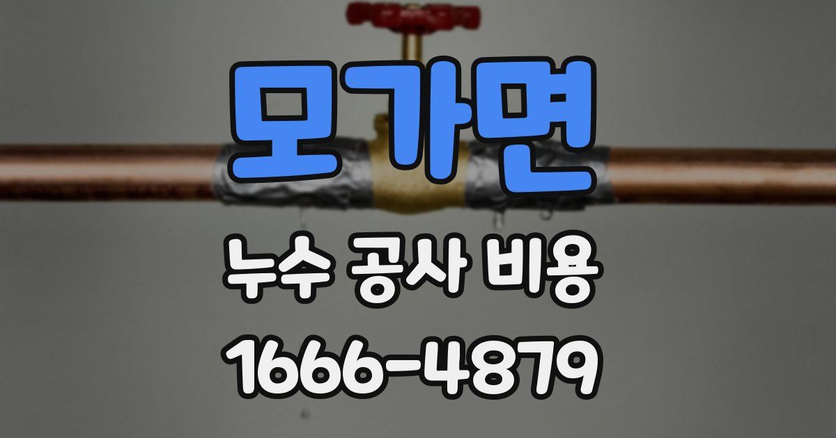 모가면 누수 공사 비용