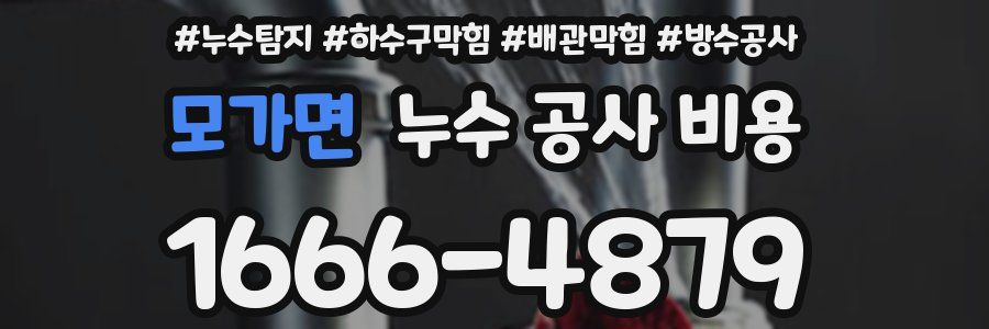 모가면 누수 공사 비용