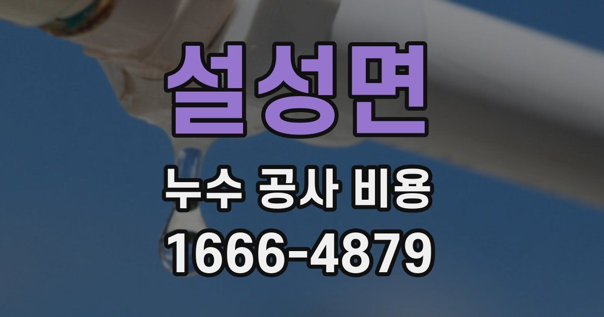 설성면 누수 공사 비용