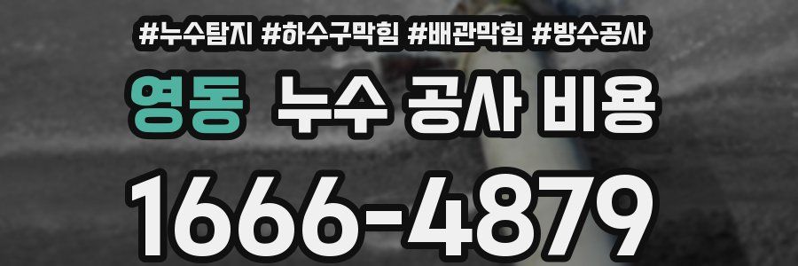 영동 누수 공사 비용