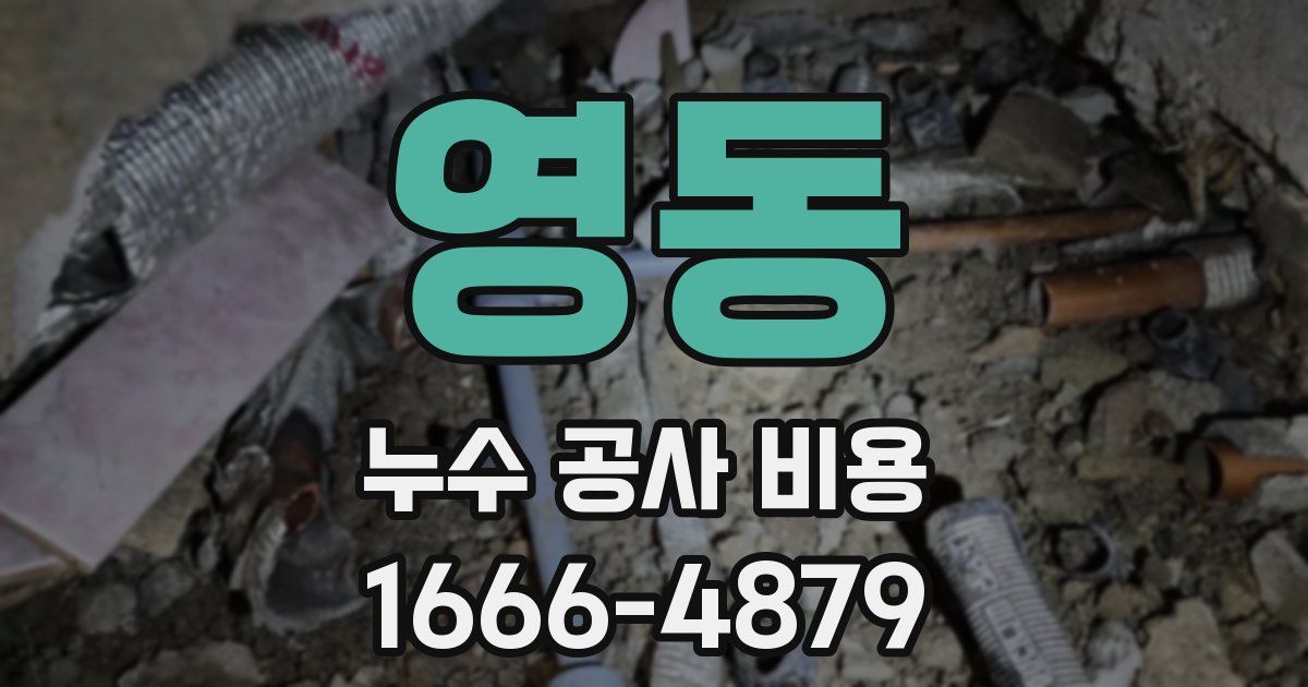영동 누수 공사 비용