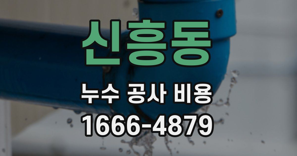 신흥동 누수 공사 비용