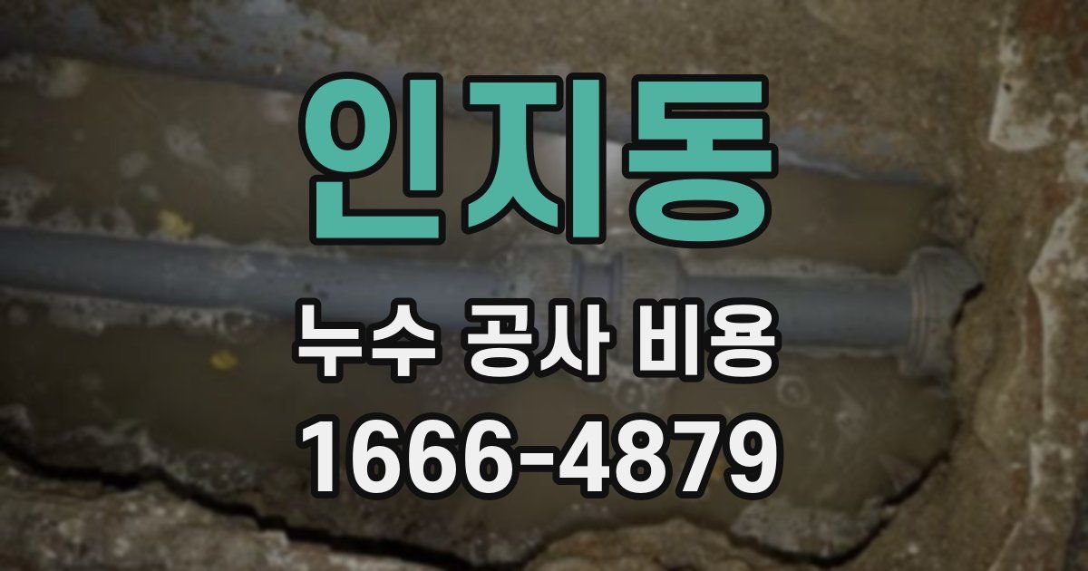 인지동 누수 공사 비용
