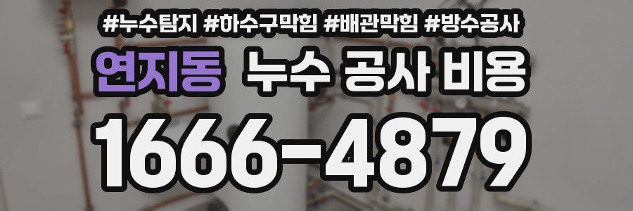 연지동 누수 공사 비용