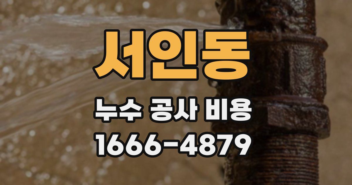 서인동 누수 공사 비용