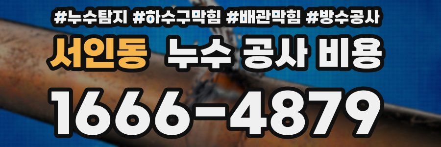 서인동 누수 공사 비용