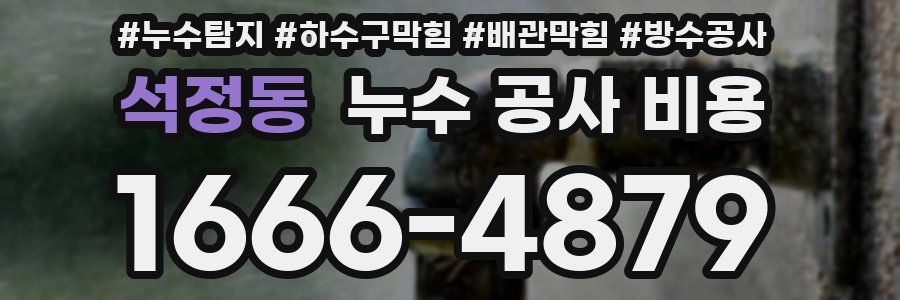 석정동 누수 공사 비용