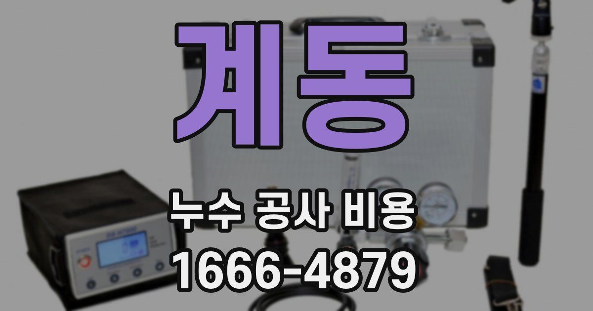 계동 누수 공사 비용