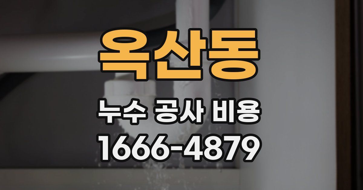 옥산동 누수 공사 비용