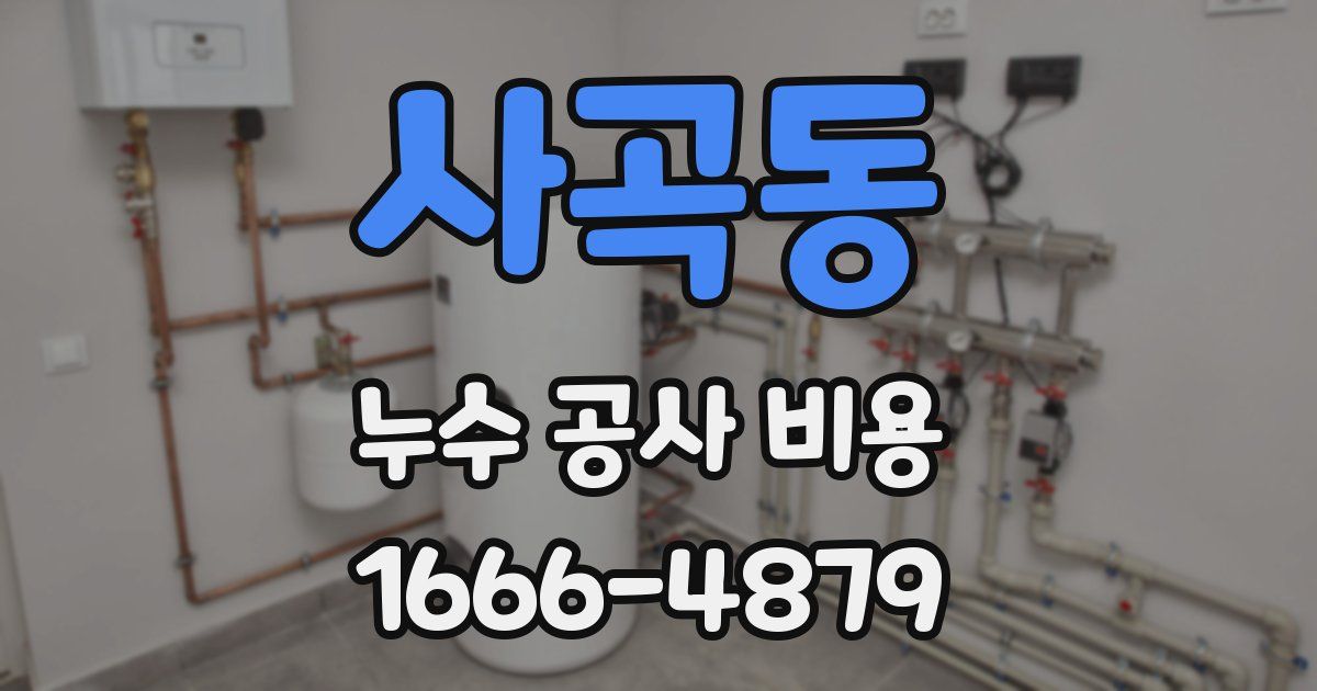 사곡동 누수 공사 비용